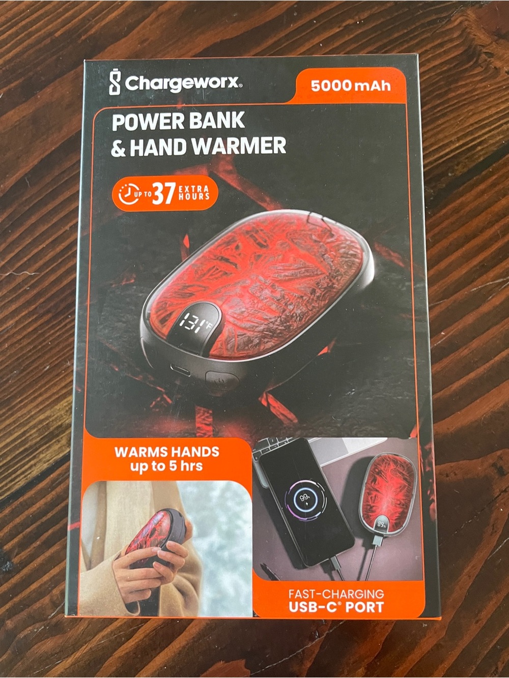 Chargeworx 5000mAh Power Bank & Hand Warmer